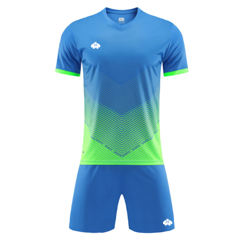 Fashion soccer wear Football Kits Full Set Soccer Kit Custom Soccer Jersey Quick Dry Football Shirt Men Soccer Wear