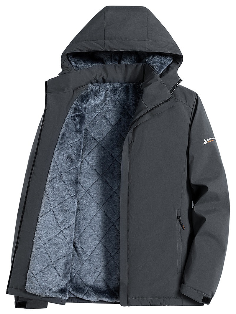 Fashion men windbreaker hoodie jacket coat with zipper custom logo polyester windbreaker jacket