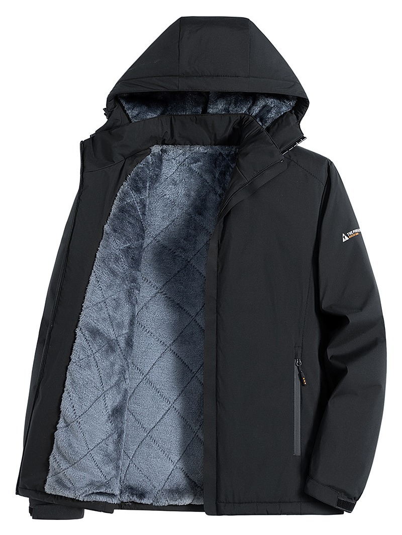 Fashion men windbreaker hoodie jacket coat with zipper custom logo polyester windbreaker jacket