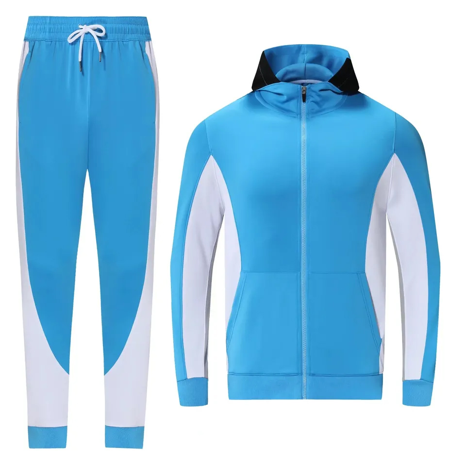 Men's Tracksuits Top Quality Mens Cotton Kit All Football Club Soccer Custom Training Football Tracksuit jogging wear